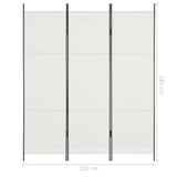 NNEVL 3-Panel Room Divider White 150x180 cm