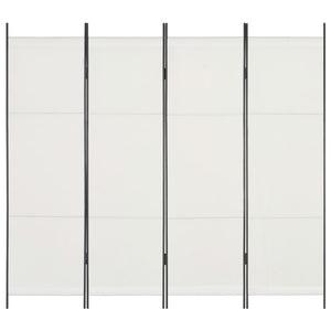 NNEVL 4-Panel Room Divider White 200x180 cm