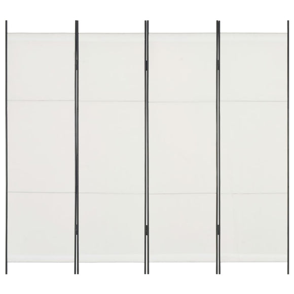 NNEVL 4-Panel Room Divider White 200x180 cm