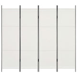 NNEVL 4-Panel Room Divider White 200x180 cm