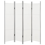 NNEVL 4-Panel Room Divider White 200x180 cm