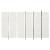 NNEVL 6-Panel Room Divider White 300x180 cm