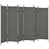 NNEVL 6-Panel Room Divider Anthracite 300x180 cm