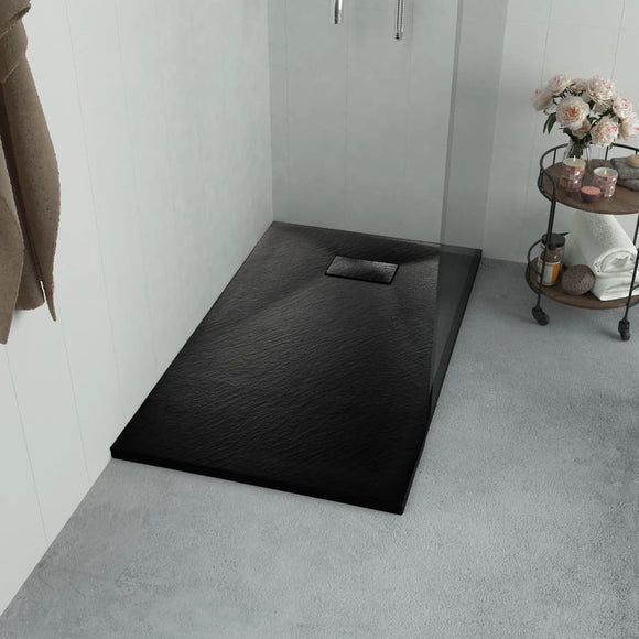 NNEVL Shower Base Tray SMC Black 80x80 cm