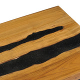 NNEVL Coffee Table 100x50x40 cm Solid Teak Wood and Lava Stone
