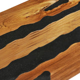 NNEVL Coffee Table 100x50x40 cm Solid Teak Wood and Lava Stone