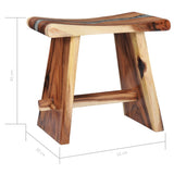 NNEVL Stool Solid Suar Wood and Polyresin