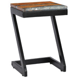 NNEVL Coffee Table 30x30x50 cm Solid Teak Wood and Polyresin