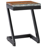 NNEVL Coffee Table 30x30x50 cm Solid Teak Wood and Polyresin