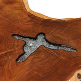 NNEVL Coffee Table 70x45 cm Solid Teak Wood and Polyresin