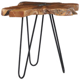 NNEVL Coffee Table 70x45 cm Solid Teak Wood and Polyresin