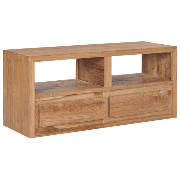NNEVL TV Cabinet 90x30x40 cm Solid Teak Wood
