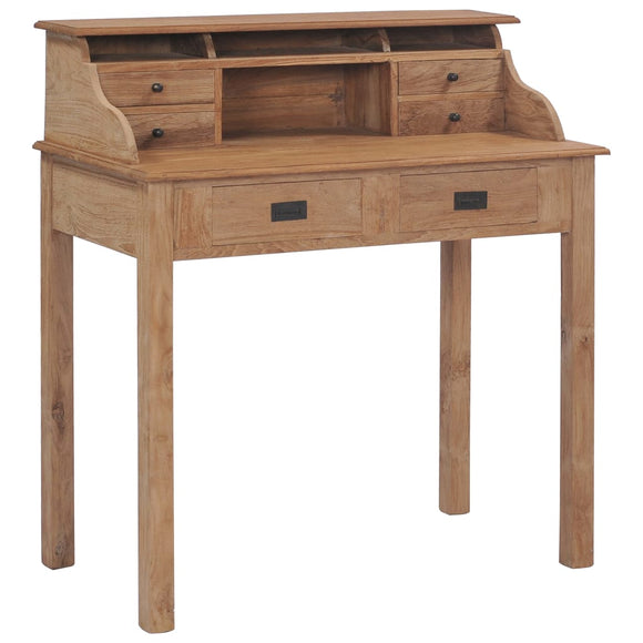 NNEVL Desk 90x50x100 cm Solid Teak Wood
