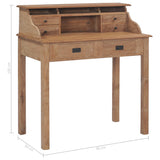 NNEVL Desk 90x50x100 cm Solid Teak Wood