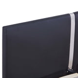 NNEVL Bed Frame Black Faux Leather King Single Size