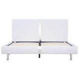 NNEVL Bed Frame White Faux Leather King Single Size