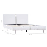 NNEVL Bed Frame White Faux Leather King Single Size