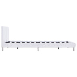NNEVL Bed Frame White Faux Leather Double Size