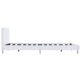 NNEVL Bed Frame White Faux Leather King Size