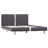 NNEVL Bed Frame Grey Faux Leather King Single Size