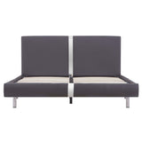 NNEVL Bed Frame Grey Faux Leather Queen Size