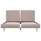 NNEVL Bed Frame Cappuccino Faux Leather King Single Size