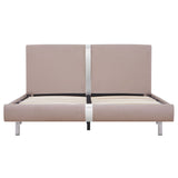 NNEVL Bed Frame Cappuccino Faux Leather King Size