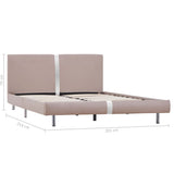 NNEVL Bed Frame Cappuccino Faux Leather King Size