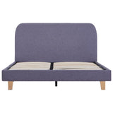 NNEVL Bed Frame Light Grey Fabric King Size