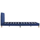 NNEVL Bed Frame Blue Fabric King Size