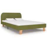 NNEVL Bed Frame Green Fabric Queen Size