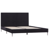 NNEVL Bed Frame Black Fabric Queen Size