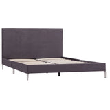 NNEVL Bed Frame Grey Fabric Double Size