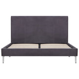 NNEVL Bed Frame Grey Fabric Double Size