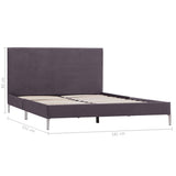NNEVL Bed Frame Grey Fabric Queen Size
