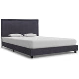 NNEVL Bed Frame Dark Grey Fabric Queen Size