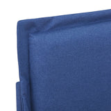 NNEVL Bed Frame Blue Fabric King Single Size