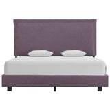 NNEVL Bed Frame Taupe Fabric King Size