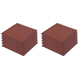 NNEVL Fall Protection Tiles 12 pcs Rubber 50x50x3 cm Red