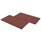 NNEVL Fall Protection Tiles 18 pcs Rubber 50x50x3 cm Red