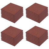 NNEVL Fall Protection Tiles 24 pcs Rubber 50x50x3 cm Red