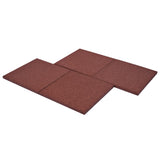 NNEVL Fall Protection Tiles 24 pcs Rubber 50x50x3 cm Red