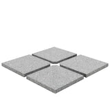 NNEVL Umbrella Weight Plates 4 pcs Grey Granite Square 100 kg