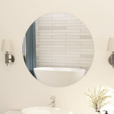 NNEVL Frameless Mirror Round 80 cm Glass