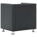 NNEVL Cube Armchair Grey Faux Leather