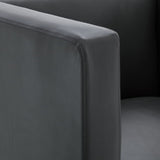 NNEVL Cube Armchair Grey Faux Leather
