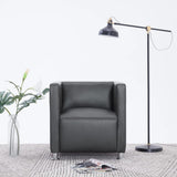 NNEVL Cube Armchair Grey Faux Leather