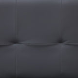 NNEVL Sofa Bed with Two Pillows Grey Faux Leather