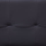 NNEVL Sofa Bed with Two Pillows Brown Faux Leather
