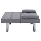 NNEVL Sofa Bed with Two Pillows Light Grey Polyester